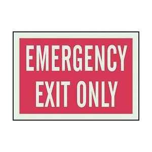 Sign,10x14,emergency Exit Only,selfstick   BRADY  