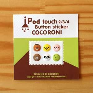  Homebutton sticker iPod touch 2,3,4   Animal friends 