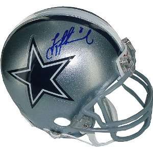  Troy Aikman Dallas Cowboys Autographed Mini Helmet: Sports 