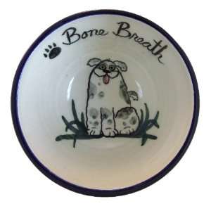  Bone Breath Dog Bowl by Moonfire Pottery