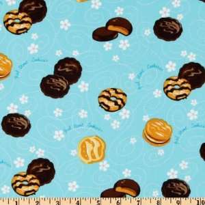  44 Wide Girl Scouts(R) Cookies Aqua Fabric By The Yard 