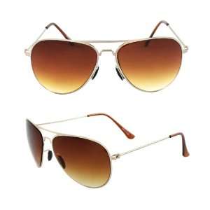   Aviator Sunglasses 4320GDAM Gold Frame with Amber Lenses for Men and