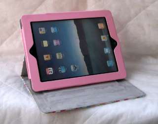 Hello Kitty leather case cover stand iPad2 pink cartoon 4 accessory 