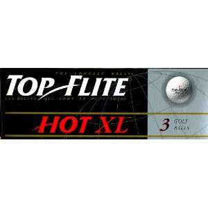  Top Flite Hot XL Golf Balls (Package of 3): Sports 