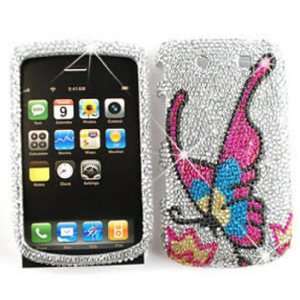 Blackberry Torch 9800 Full Diamond Crystal, Butterfly and Flowers Hard 