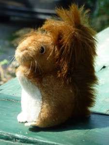   Steiff Mohair Squirrel Chipmunk Stuffed Animal Button on Foot  