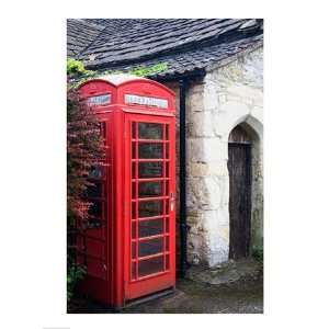  Telephone booth outside a house, Castle Combe, Cotswold 