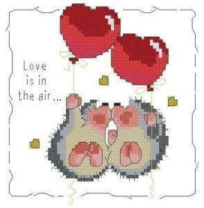 XS Kit   Hedgehog & Balloon   LOVE IN AIR   W DMC floss  