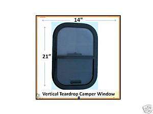 RV Teardrop Tear Drop Trailer Windows (1) New 14 x 21  