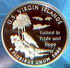 2009 S CLAD PROOF US VIRGIN ISLANDS TERRITORIAL QUARTER