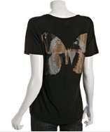 style #308358501 black modal jersey butterfly detail t shirt