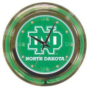  NCAA North Dakota 14 Inch Diameter Neon Clock