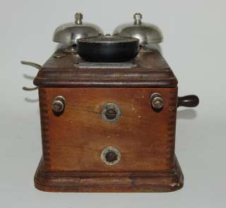   Donnelly Oak Wall Telephone Ringer Phone Fairfield Maine Vintage