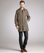 Prada Prada Sport taupe nylon three quarter length raincoat style 