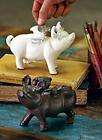 french country when pigs fly cast iron pig bank off