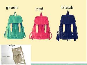   Canvas Hobo Handbag Backpack Schoolbag Travelling Bag 4 Colors pick