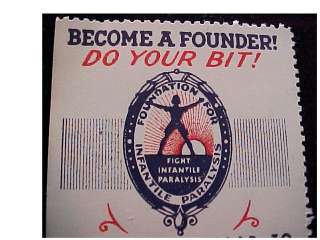 1938 FDR Birthday Ball INFANTILE PARALYSIS POLIO Fund Raising Poster 
