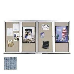  Deluxe Bulletin Board Cabinet,With 1 Hinged Door 3H X 2W 