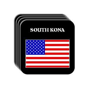  US Flag   South Kona, Hawaii (HI) Set of 4 Mini Mousepad 