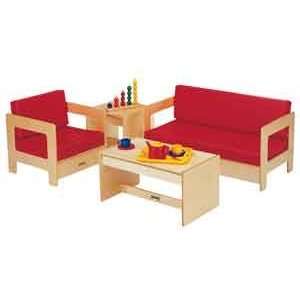  Jonti Craft Red Living Room Couch (Jonti Craft JON 0375JC 