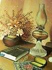 1988 Best Wishes Lamp and Bible Religious Print, Fred Thrasher, Sig.