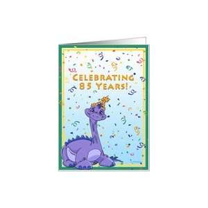  Dinos 85th Birthday Party Invitation Card Toys & Games