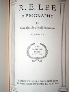DOUGLAS SOUTHALL FREEMAN ROBERT E. LEE A BIOGRAPHY Four Volume Set 