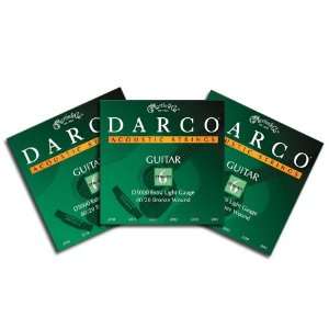  Darco Extra Light Acoustic Guitar Strings   Three Packs 