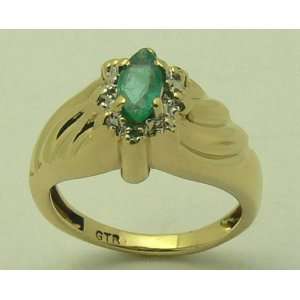  .25tcw Colombian Emerald & Diamond Ring 10k Everything 