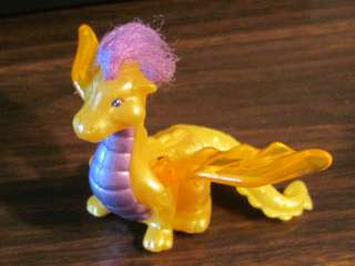   McDonald Gold Dragon Orange Clear Wing Tail Turns Action Toy Purple