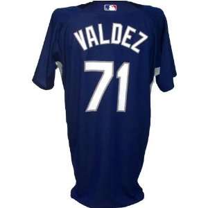 Wilson Valdez #71 2007 Game Used Dodgers Spring Training Road Jersey 