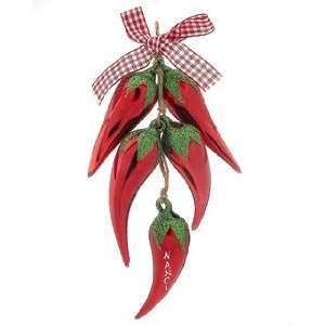  Personalized Chili Peppers Christmas Ornament: Home 