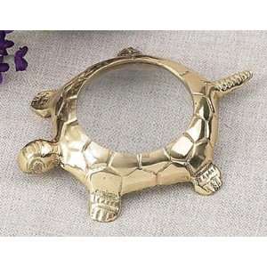    Brass Turtle Magnifying Glass Paperweight 4 Long 