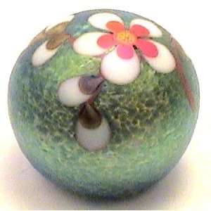  Collectable Art Glass Paperweights, Almond Blossom by 
