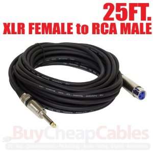   Feet) XLR Female 3 Pin to RCA Male Microphone Cable 25 Electronics