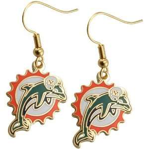  Miami Dolphins Logo Wire Earrings