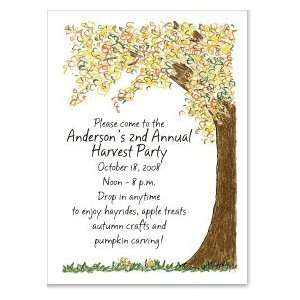 Autumn Tree Party Invitation