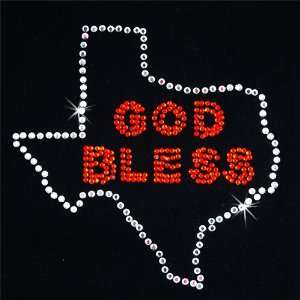   Hot Fix Rhinestone Motif Design God Bless Texas: Arts, Crafts & Sewing