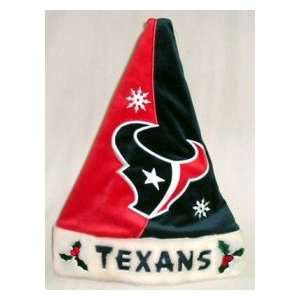  Houston Texans Color Block Santa Hat