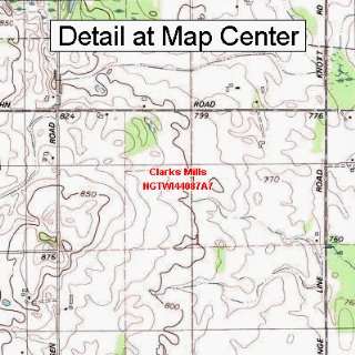  USGS Topographic Quadrangle Map   Clarks Mills, Wisconsin 