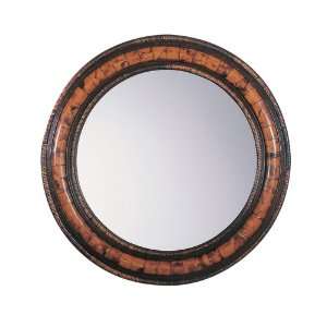 Mirror   Wrapped Border Design with Embossed Wood and Medium Honey 