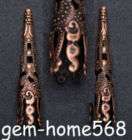 80 antiqued copper filigree bead end caps cones a138 $ 5 99 time left 