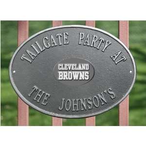 Cleveland Browns Pewter & Silver Personalized Indoor/Outdoor Plaques 