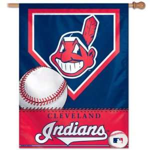  Cleveland Indians Ball and Plate Vertical Flag 27x37 