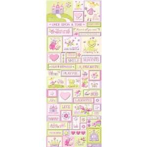  K&Company Princess Icon Embossed Stickers Arts, Crafts 