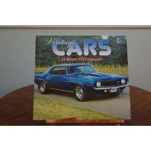  2011 16 month Full Size Wall Calendar   Vintage Cars 