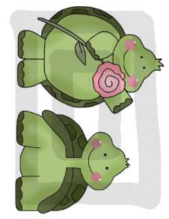 One Purchase receives THREE Sticker Sheets of cute adorable Turtles 