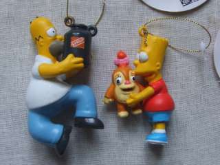 BRAND NEW HOMER AND BART SIMPSON ORNAMENTS!  