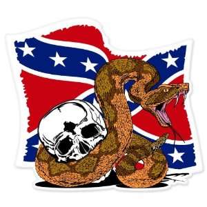 Confederate Flag with Snake car bumper sticker window 