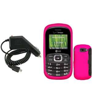 iNcido Brand LG Octane VN530 Combo Rubber Hot Pink Protective Case 